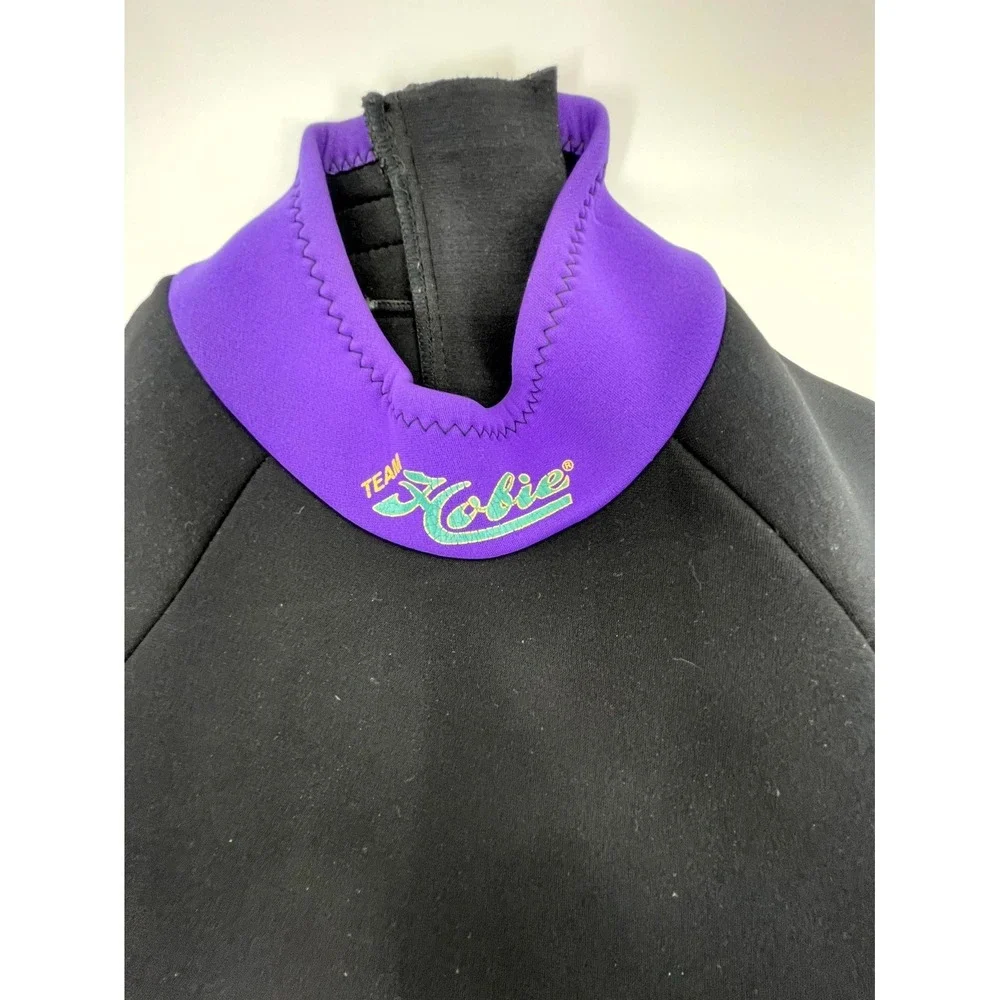 Team‎ Hobie Stearns Wetsuit Mens Medium Purple Black Logo Short Sleeve Running
